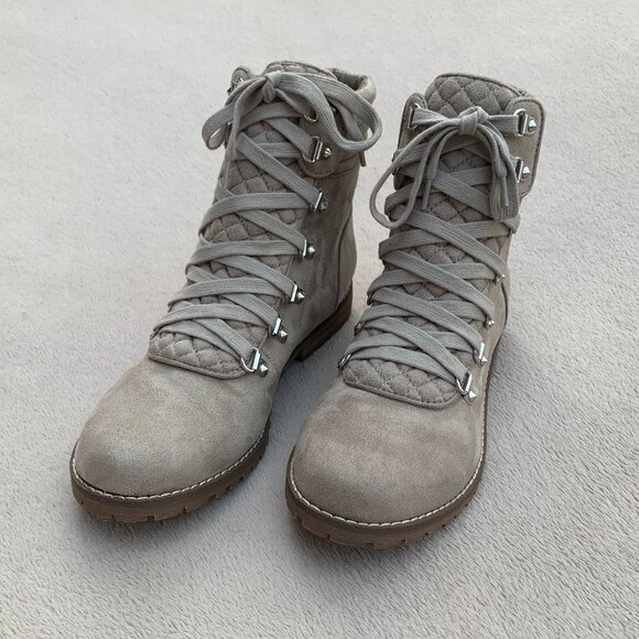 Carlos By Carlos Santana Donna Faux Suede Lace Up Booties Sz8 - Picture 8 of 16